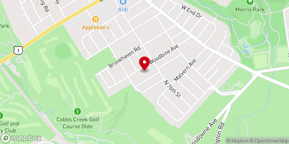 Map showing location of Overbrook Park Church of Christ