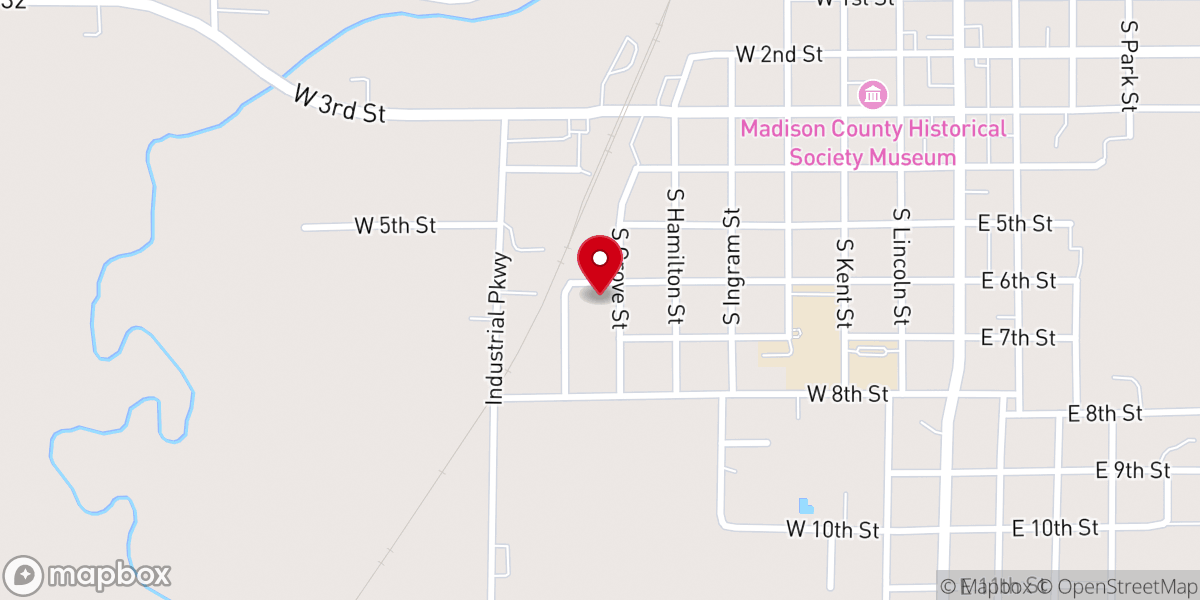 Map showing location of Trinity Lutheran School