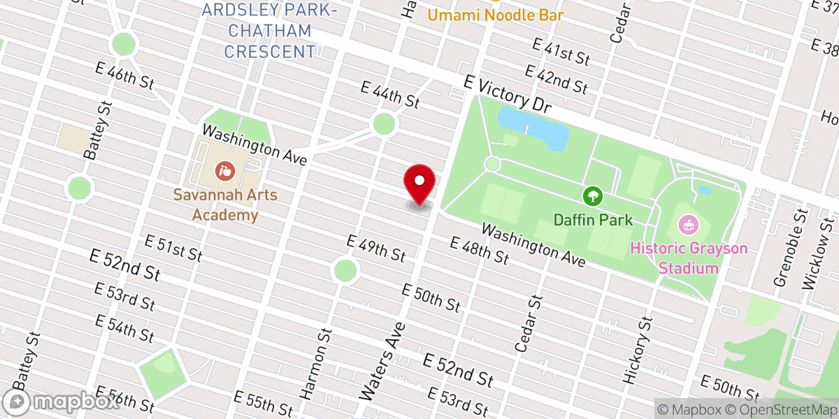 Map showing location of Saint Michael and All Angels Episcopal Church