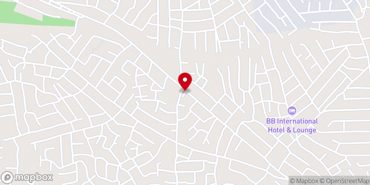 Map showing location of Zion Baptist Church