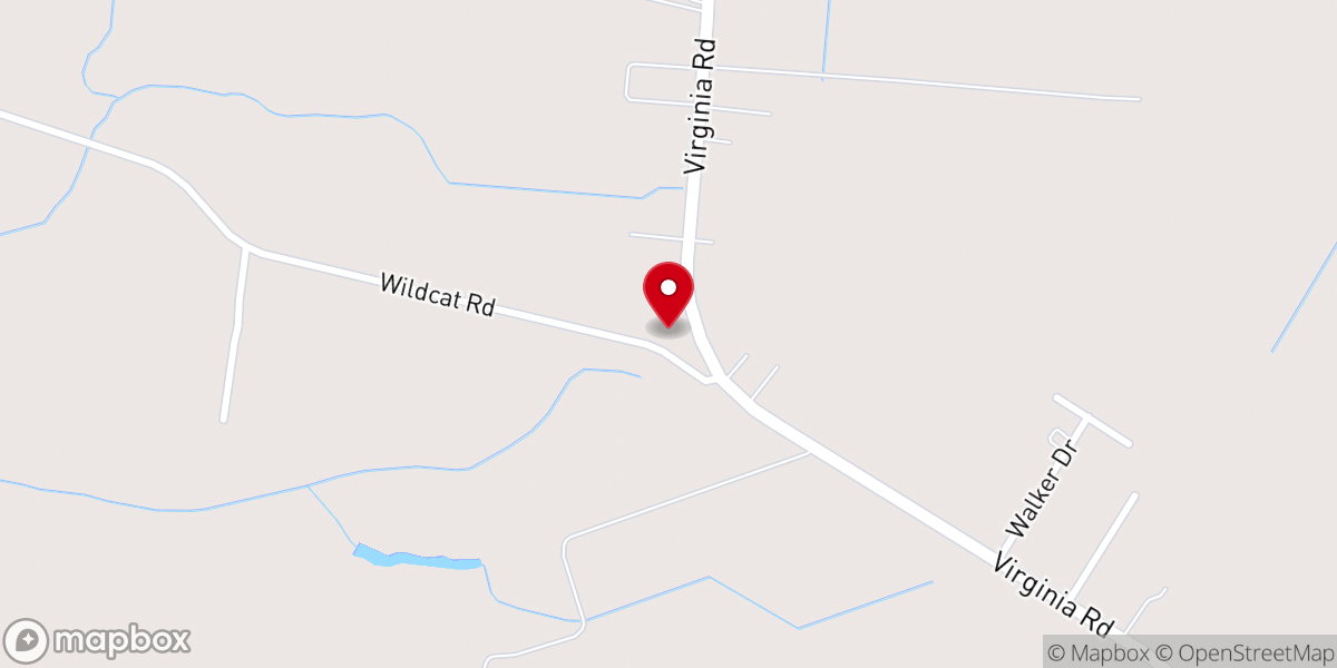 Map showing location of Hawkins Chapel AME Zion Church