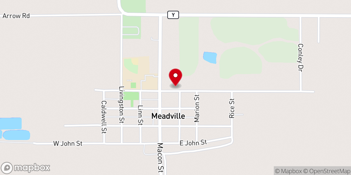 Map showing location of United Methodist Church