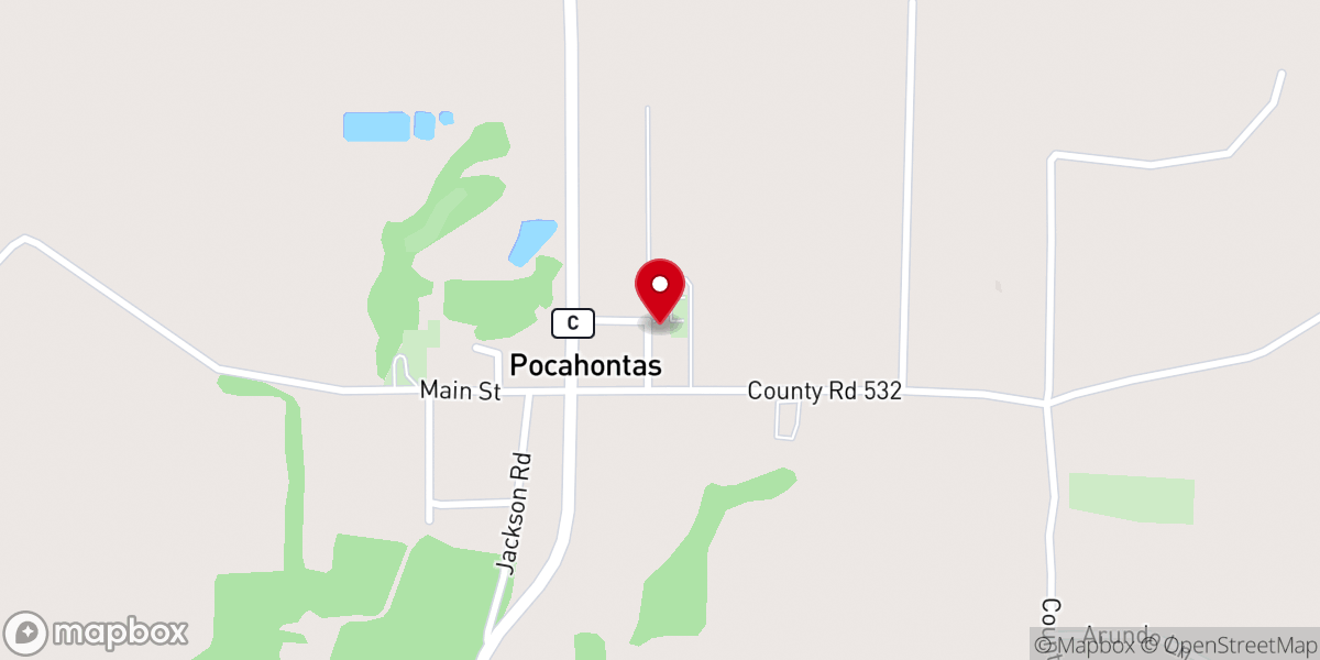 Map showing location of St John's Lutheran Church