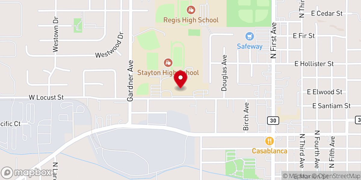 Map showing location of Grace Bible Fellowship