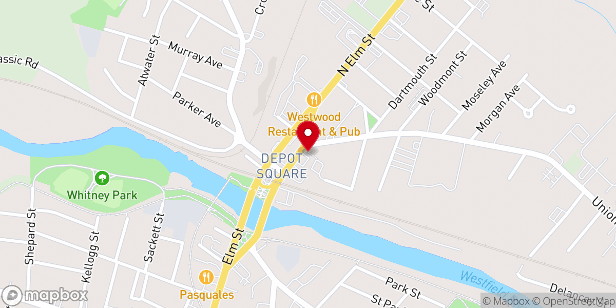 Map showing location of Friends of the Westfield Athenaeum