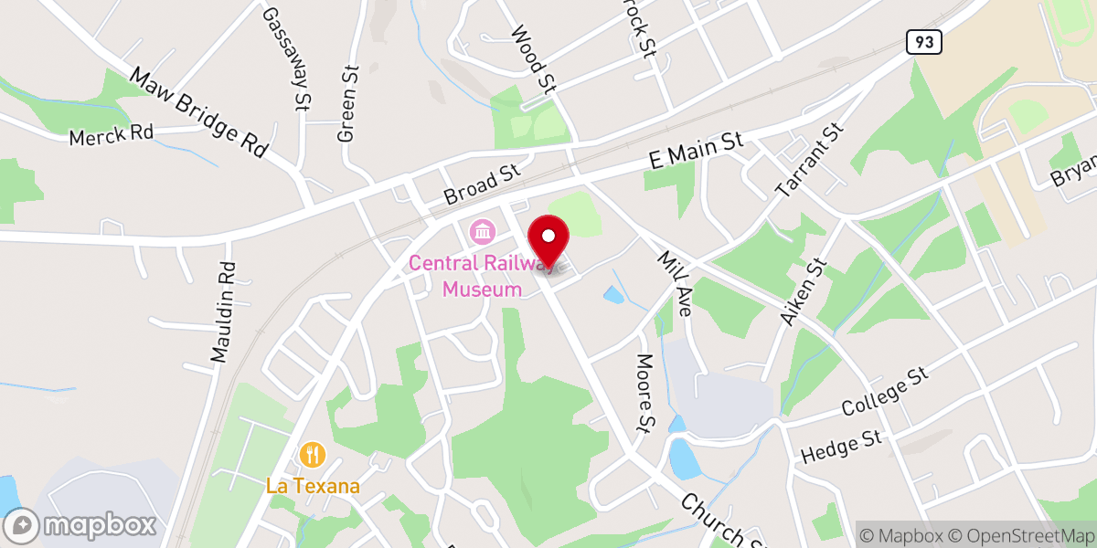 Map showing location of Church Street Apartments