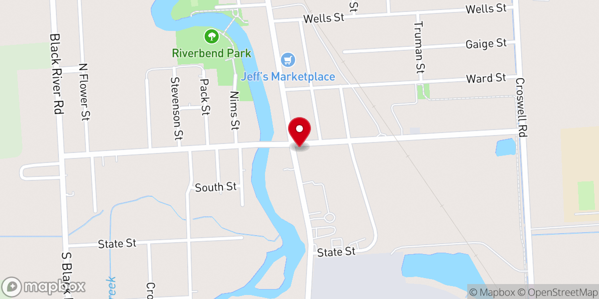Map showing location of First Presbyterian Church