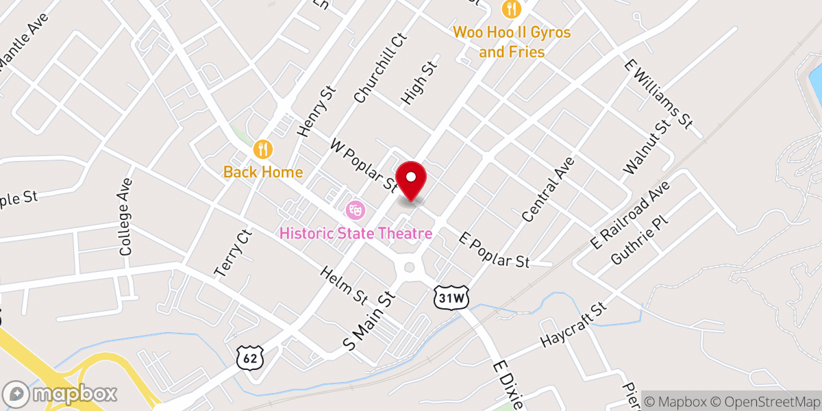 Map showing location of Severns Valley Baptist Church Historical Marker