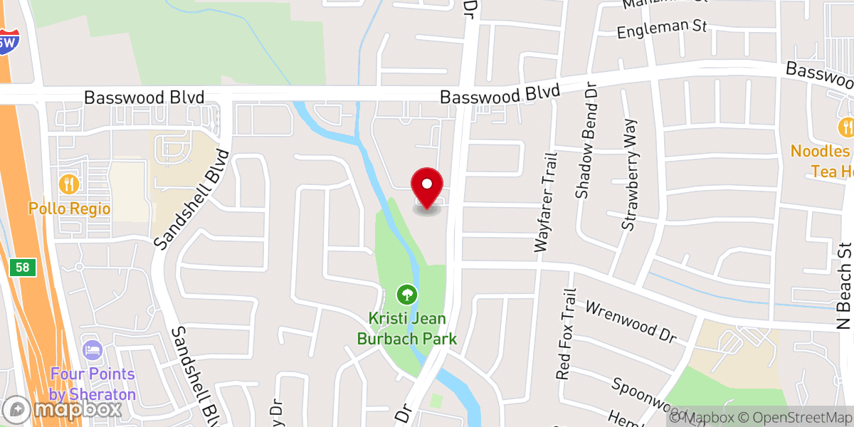 Map showing location of Grace Community Presbyterian Church, PCA