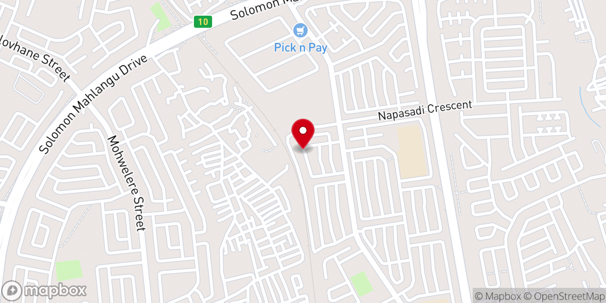 Map showing location of St John's Apostolic Faith Mission
