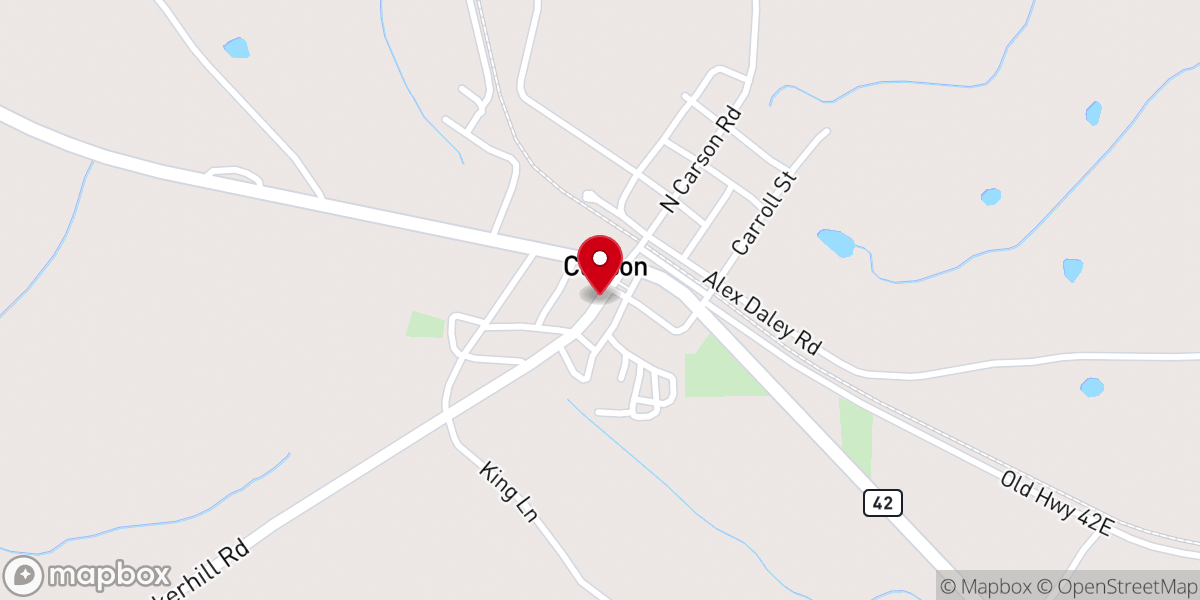Map showing location of Church Blackmon Temple C M E