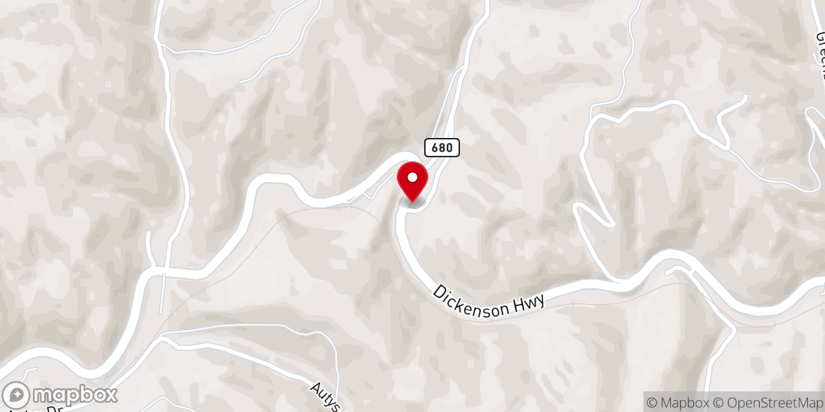 Map showing location of Sumac Grove church