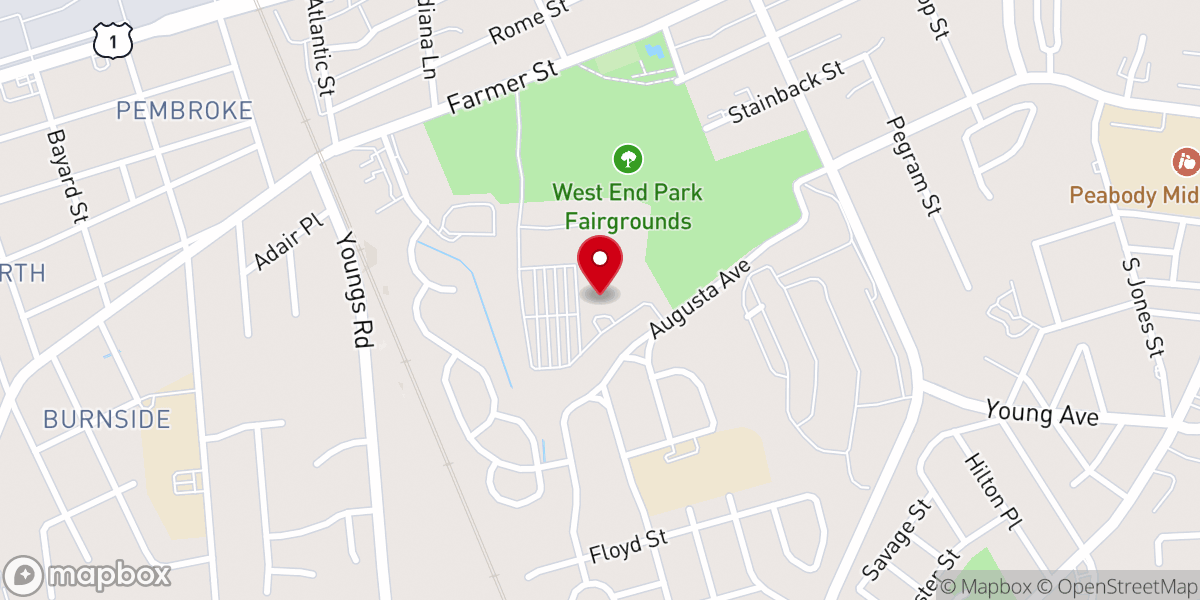 Map showing location of Mount Olivet Baptist Church