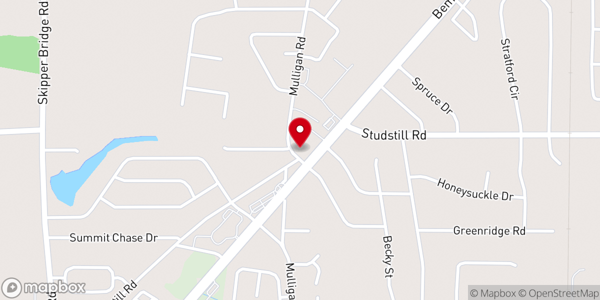 Map showing location of Gonwood Church of Christ