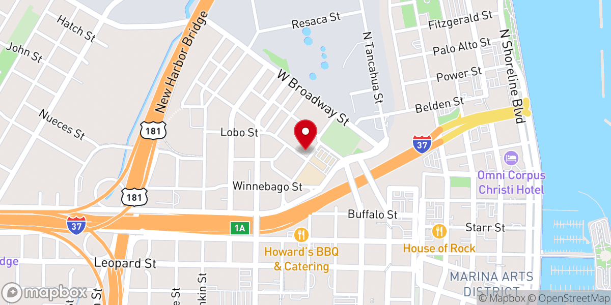Map showing location of St Matthew Baptist Church