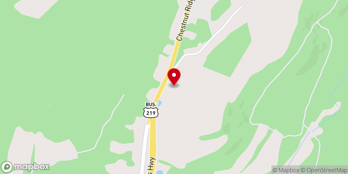 Map showing location of Cherry Grove Church of the Brethren
