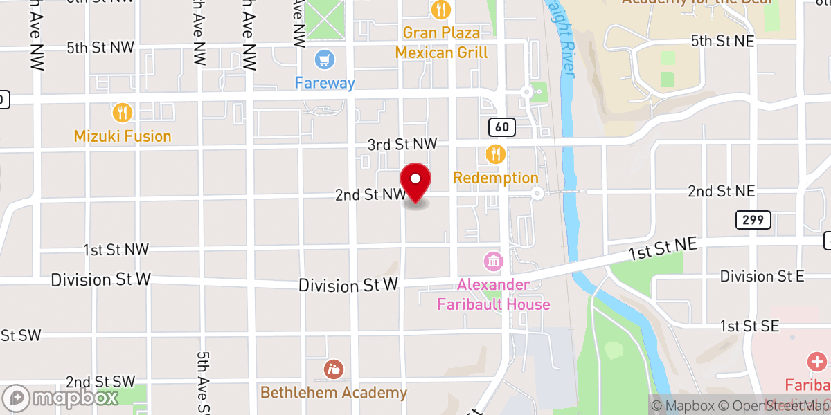 Map showing location of Unity House Inc