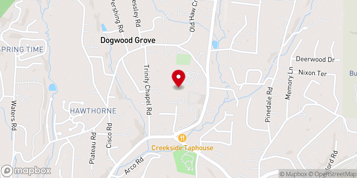Map showing location of Brookstone Church East Asheville Campus
