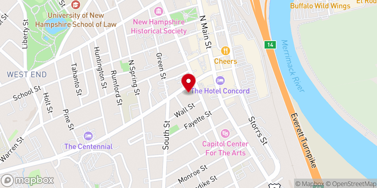 Map showing location of South Church