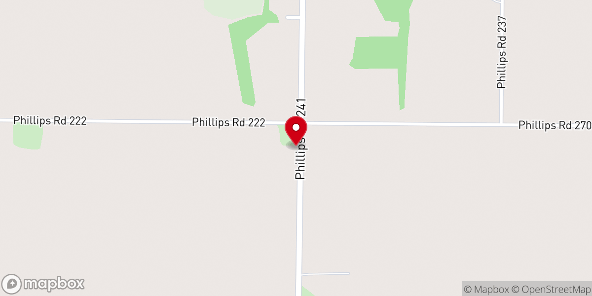 Map showing location of Jackson Chapel Cogic