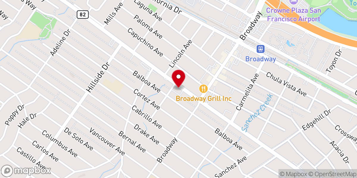 Map showing location of Trinity Lutheran Church