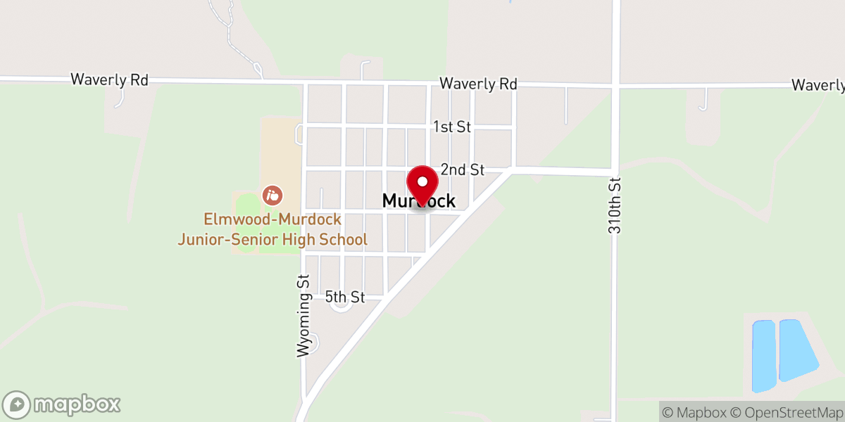 Map showing location of Murdock