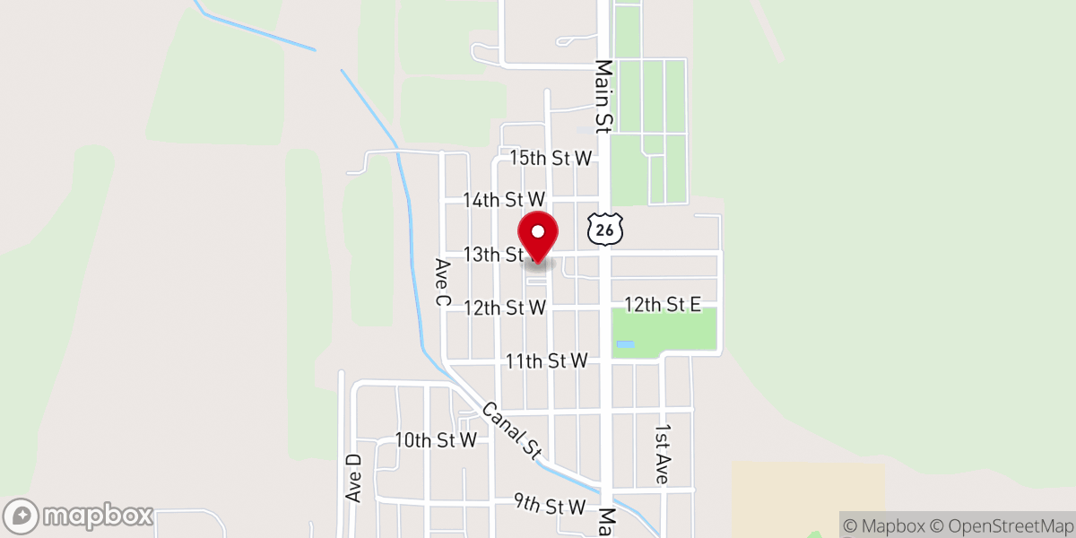 Map showing location of Mount Calvary Lutheran Church (LCMS)