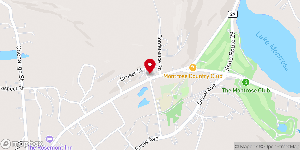 Map showing location of Montrose Bible Church
