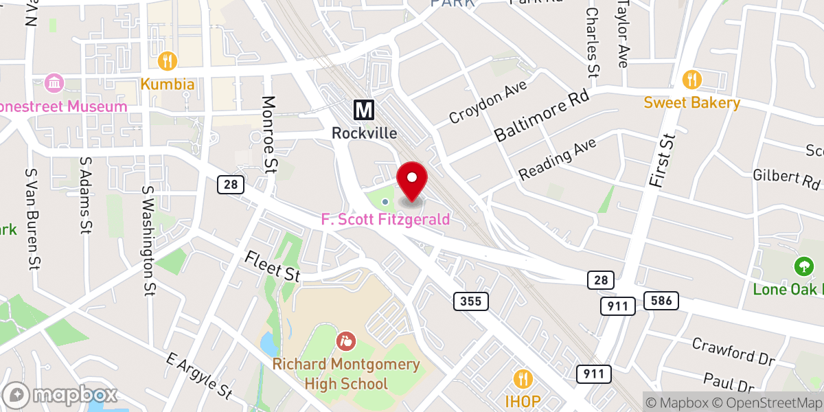 Map showing location of St. Mary's Catholic Church