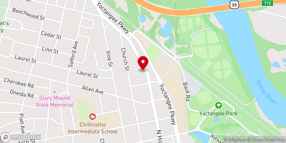 Map showing location of High Street Church