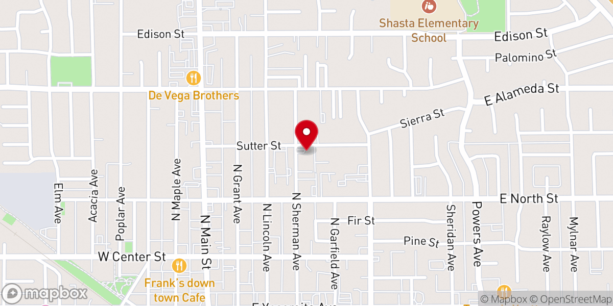 Map showing location of Church of Christ