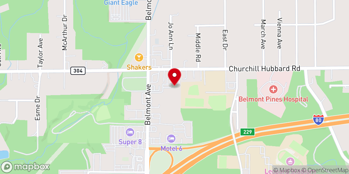 Map showing location of Church Hill United Methodist Church