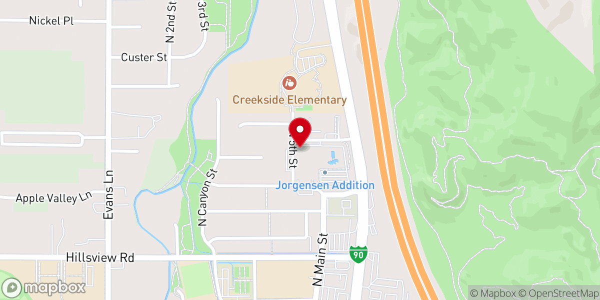 Map showing location of Spearfish Community Food Pntry
