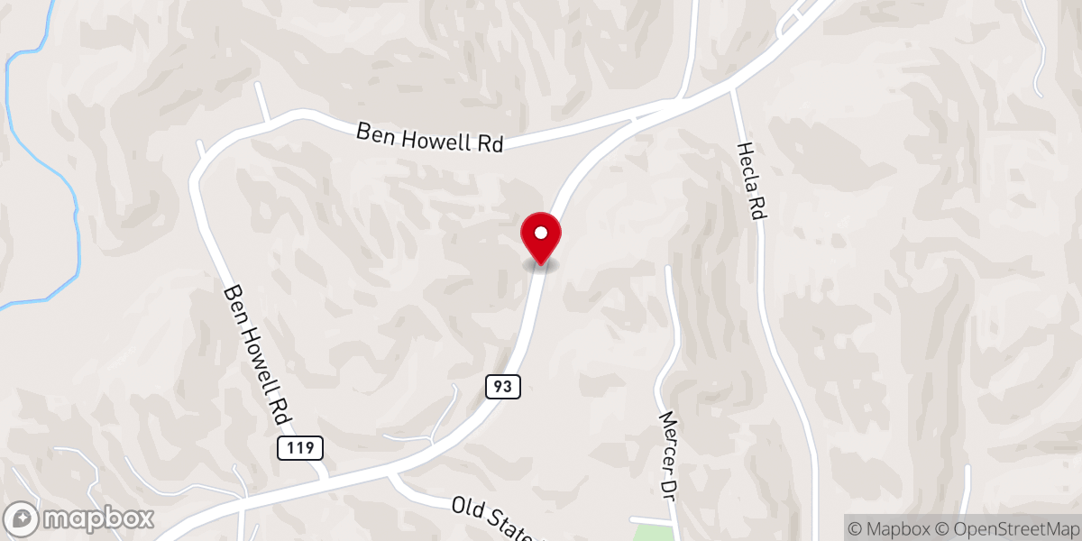 Map showing location of Delawder Donald R