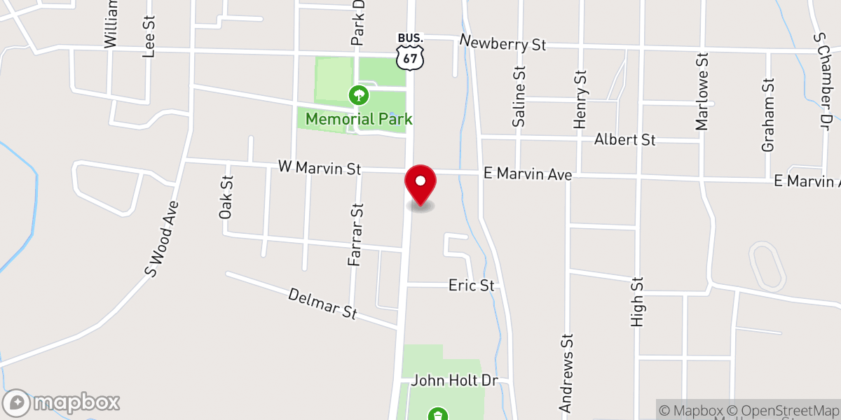 Map showing location of New Providence United Baptist Church