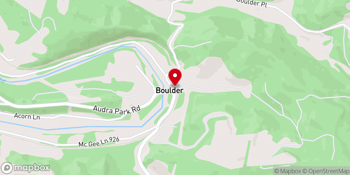Map showing location of Boulder United Methodist Church