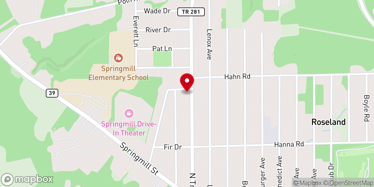 Map showing location of Sovereign Grace Baptist Church
