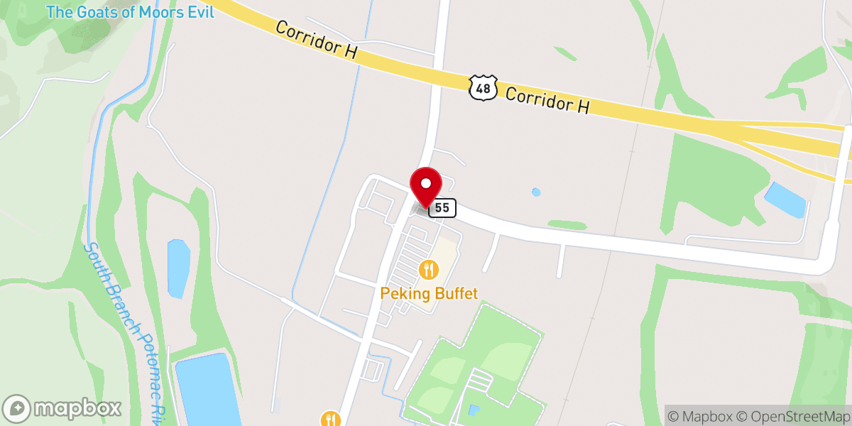 Map showing location of Krispy Krunchy Chicken