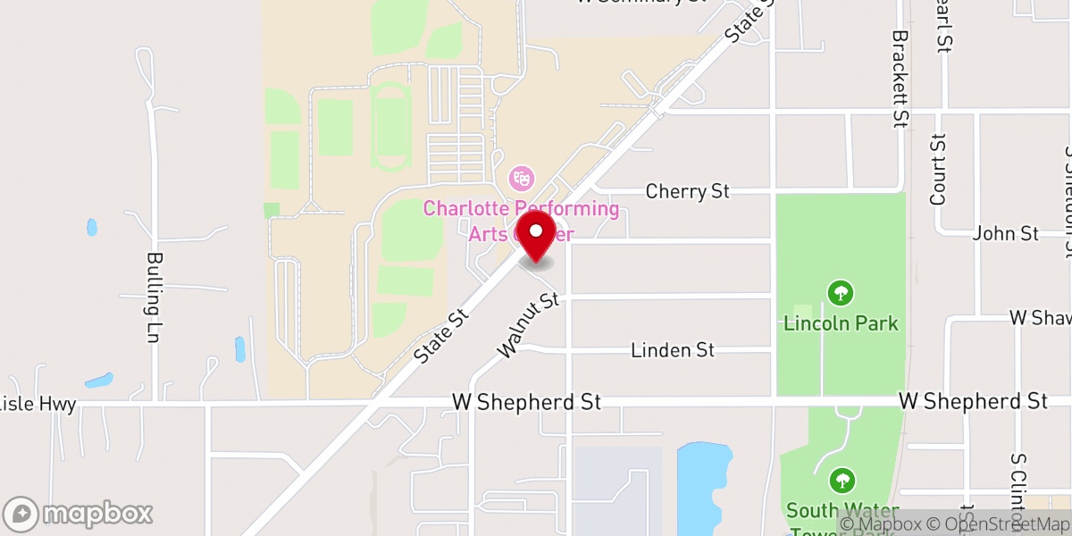 Map showing location of Christ the King Reformed Church