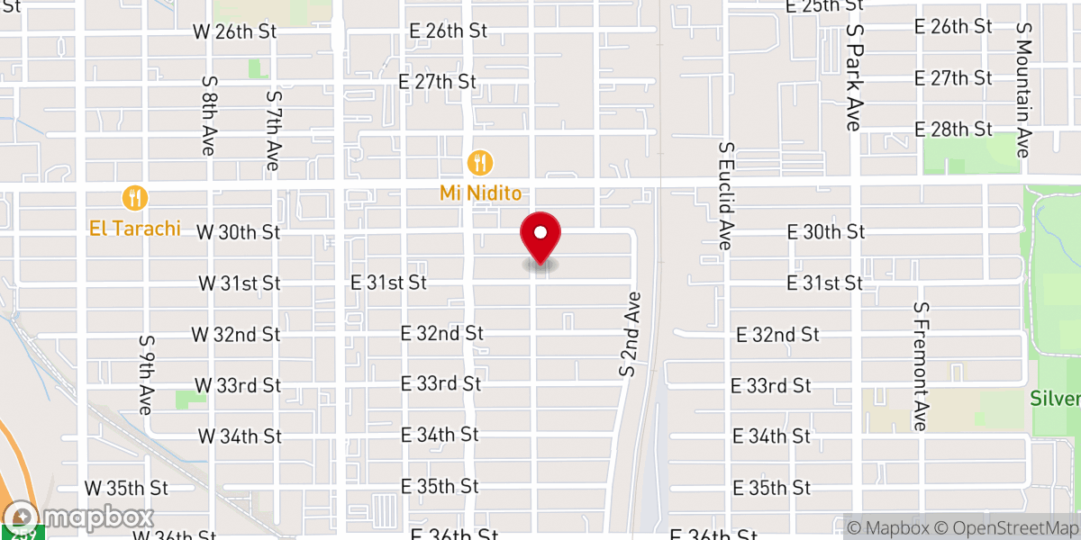 Map showing location of Capilla de Guadalupe