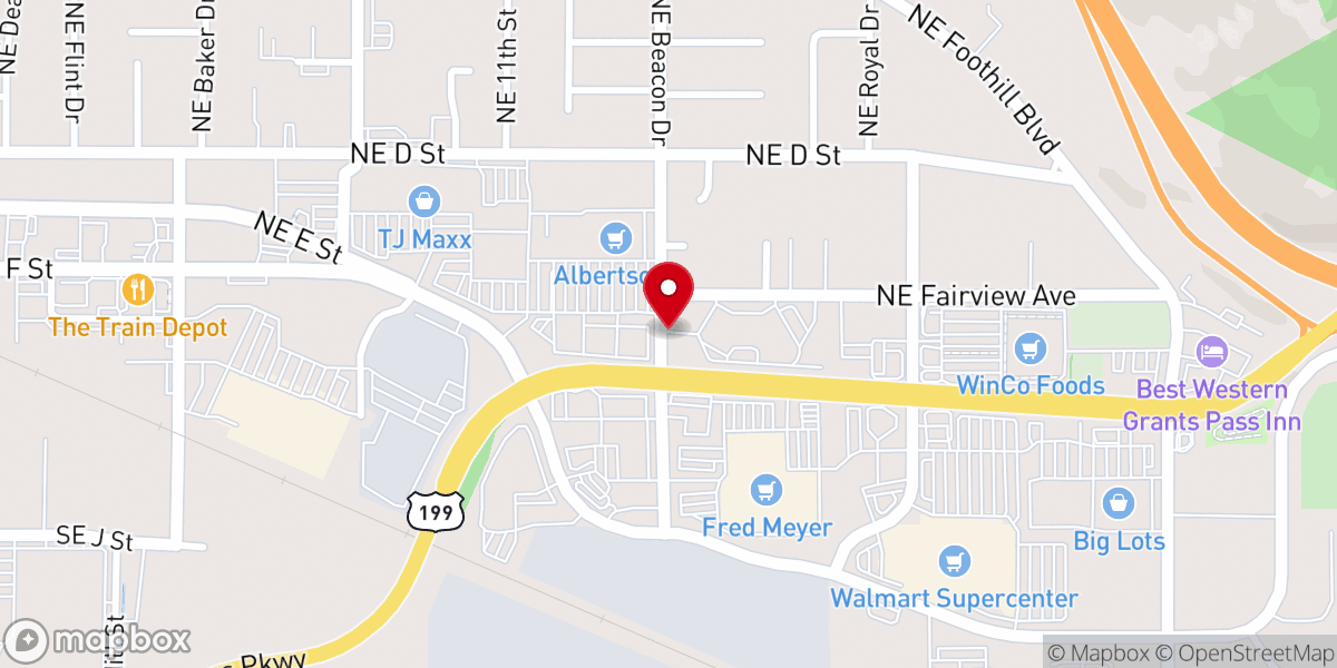 Map showing location of Celebrate Recovery Grants Pass