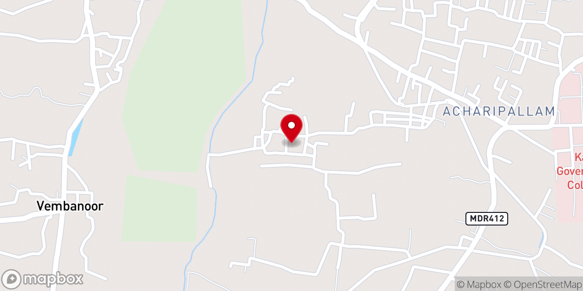 Map showing location of St. Michael's Church - Mela Asaripallam