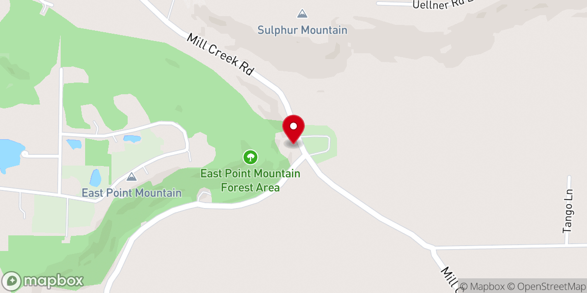 Map showing location of East Point Baptist Church