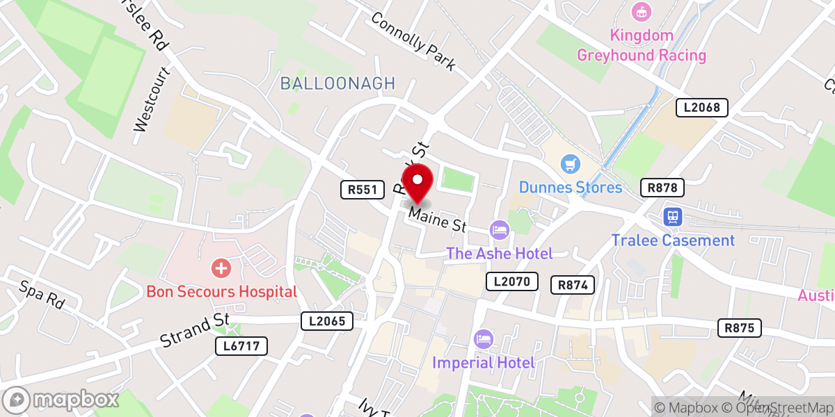Map showing location of Kerry Islamic Outreach Society (KIOS)