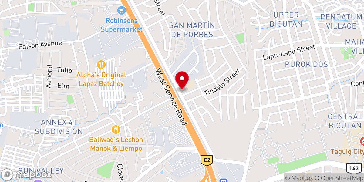 Map showing location of Village Baptist Church