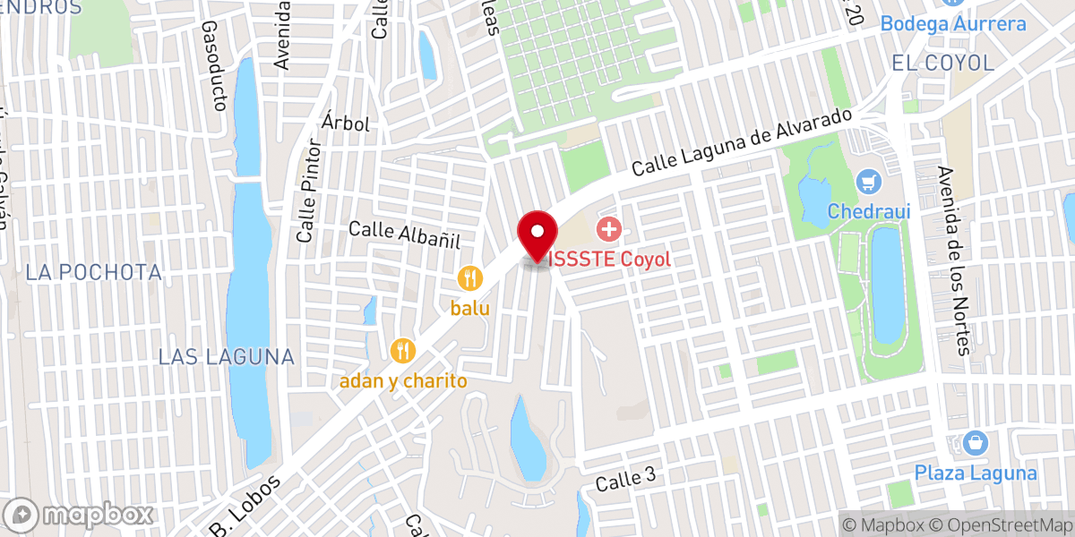 Map showing location of Iglesia Bautista Bíblica La vid