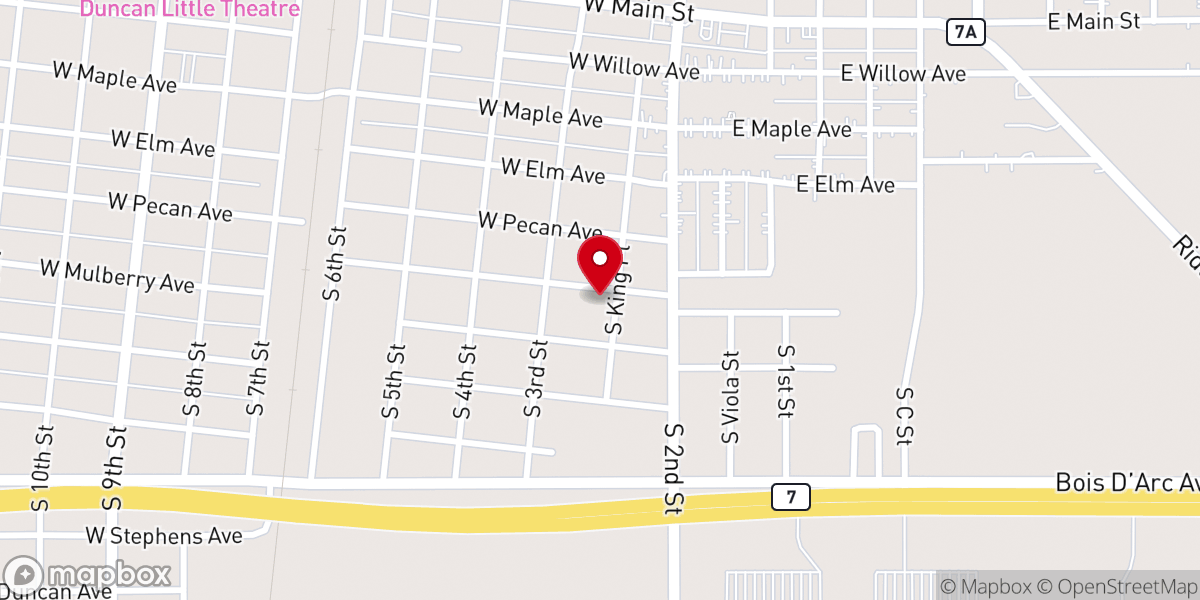 Map showing location of Magnolia Church of Christ
