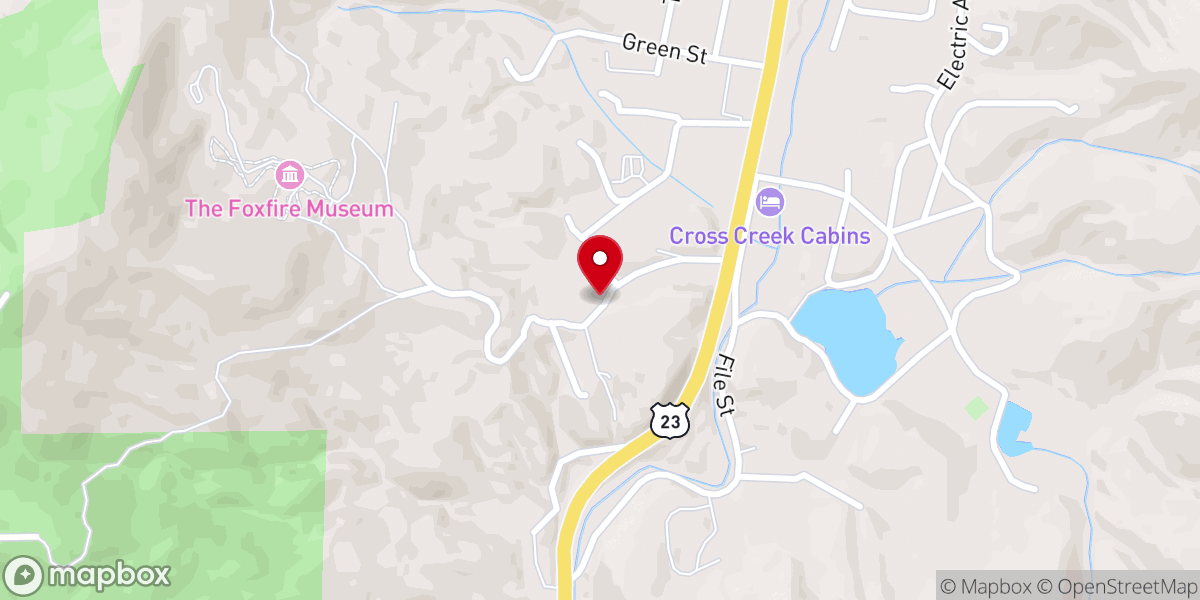 Map showing location of Mountain City Church of God
