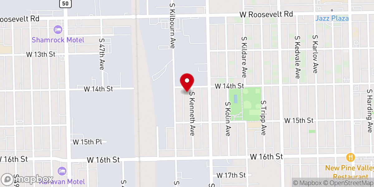 Map showing location of Greater New St James MB Church