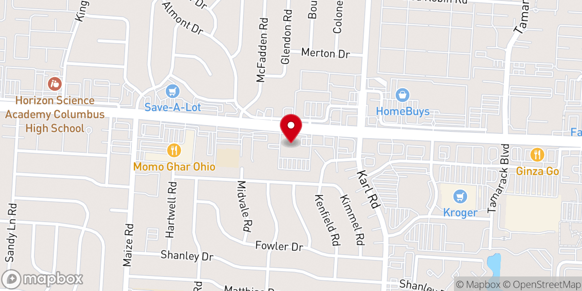 Map showing location of Ascension Lutheran Church